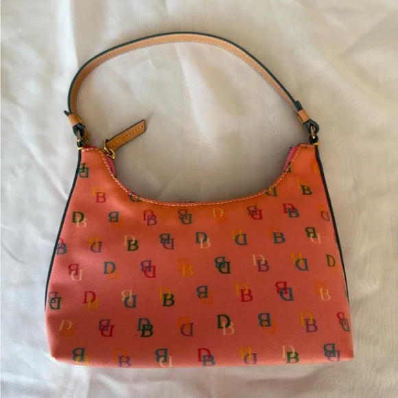 Dooney & Bourke Pink Multicolor Logo Shoulder Bag - Picture 1 of 6